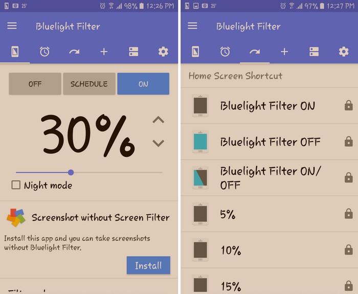 free blue light app for android
